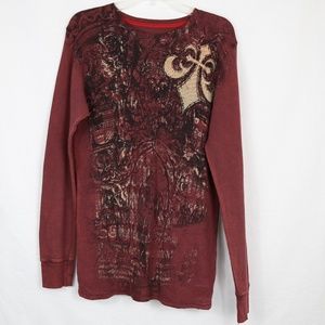 Affliction Men's Med T-Shirt Long Sleeve